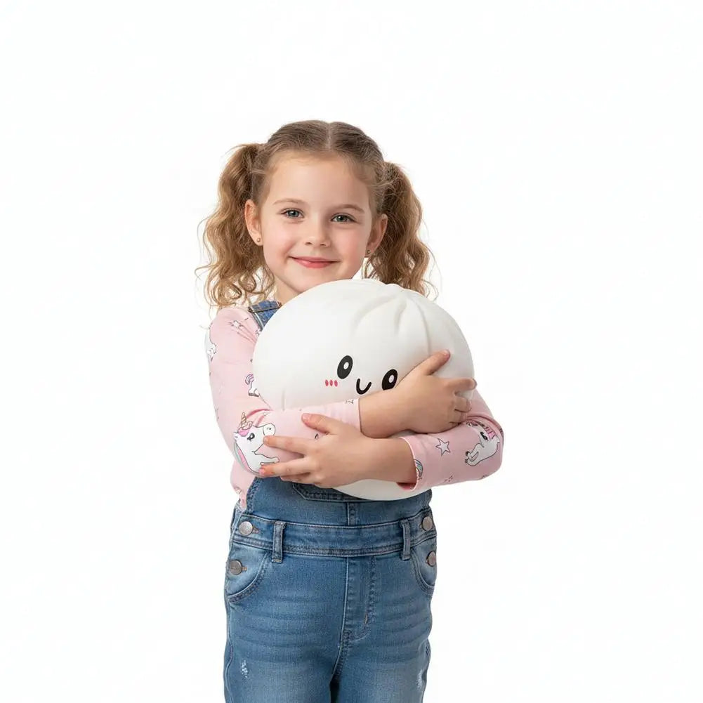 Large Steamed Bun Squeeze Toy Big Squishies Anti Stress Reliever Fidget Toy for Adults Kids Birthday Gift Soft Food Pillow Decor