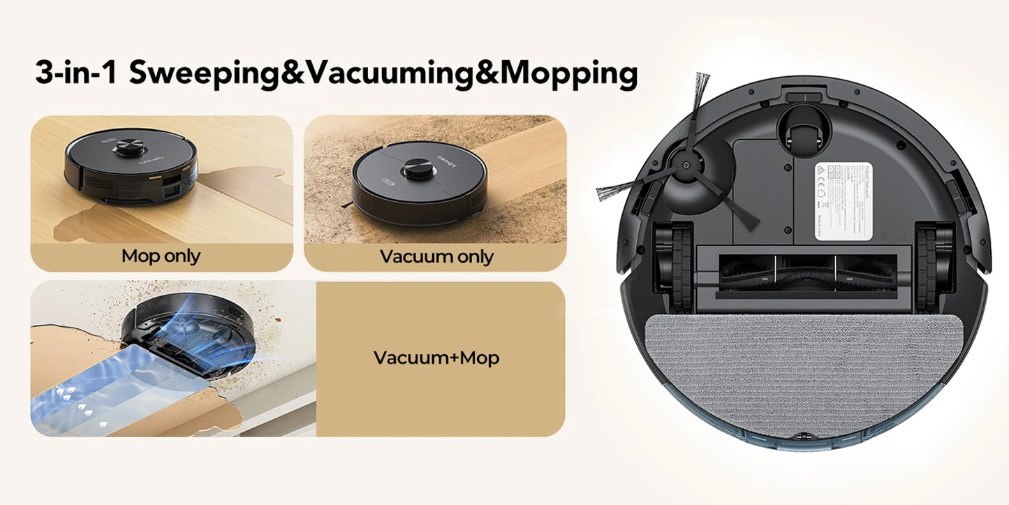 Lubluelu L15 Ultra  Robot Vacuum Mop Combo 5500Pa Robot Vacuum Auto-Charging  5 Maps 24 No-go Zones 3 In 1 Robot Vacuum Cleaner