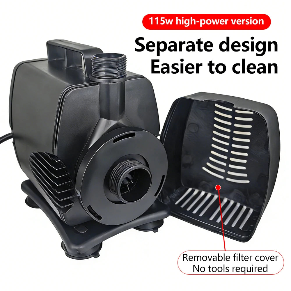 AC220V Multi-functional Silent Aquarium Submersible Pump, Landscape Large-flow Water Spray Pump,Fish Pond Water Circulation Pump