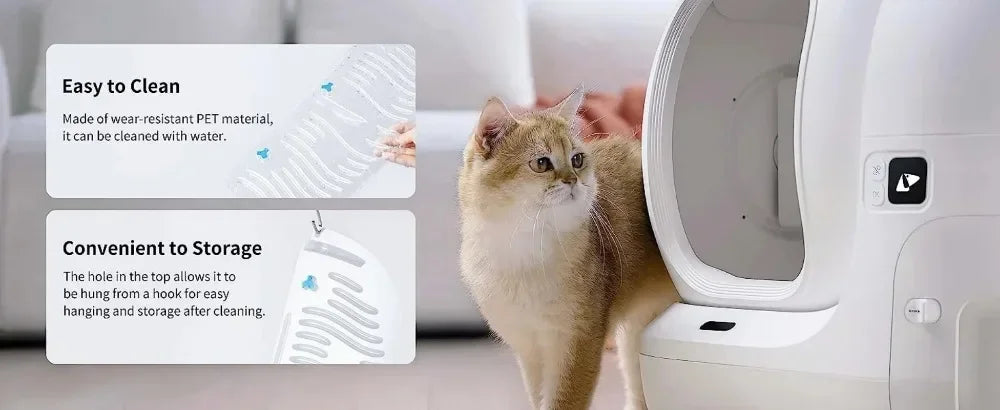 PETKIT PVC Material Self-Cleaning Cat Litter Box Easy Disassemble Cat's Accessories Fully Automatic Litter Box Housebreaking