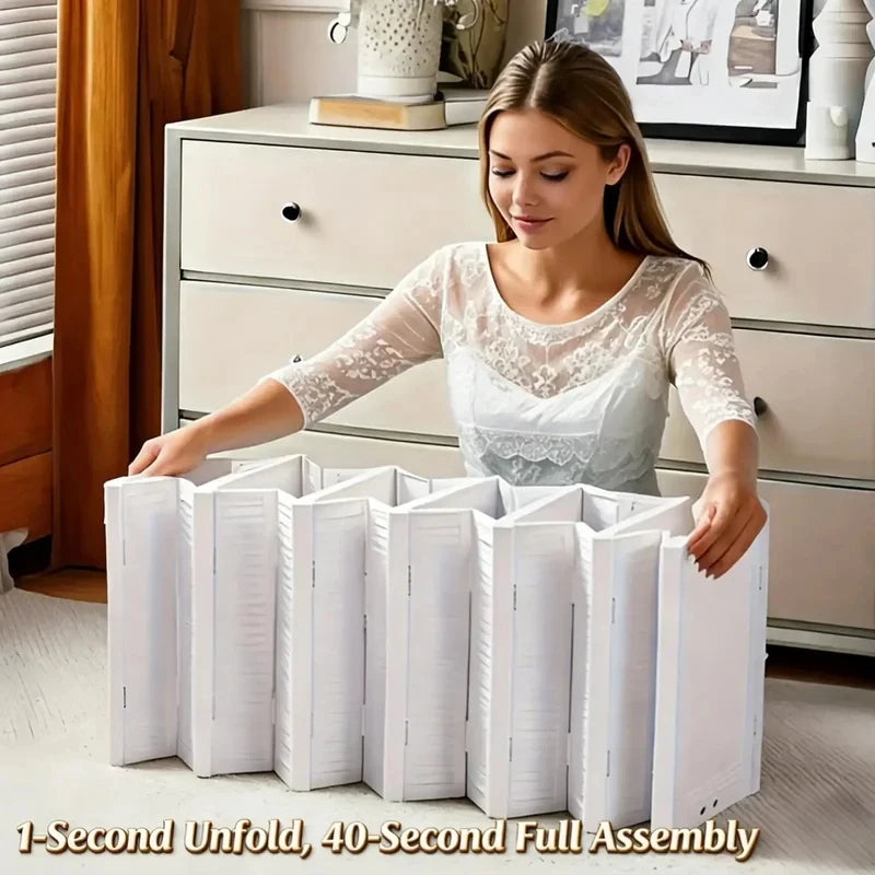 6 Layers Foldable Transparent Shoe Box Stackable Dustproof High Top Sneaker Storage Organizer for Home Closet