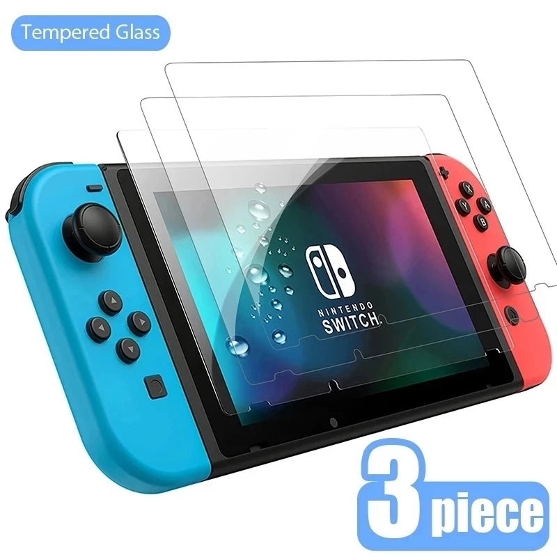 1/2/3PCS 9H Tempered Glass Screen Protector Compatible-Nintendo Switch OLED/ NS Hard Protector Film for Switch Lite Game Console