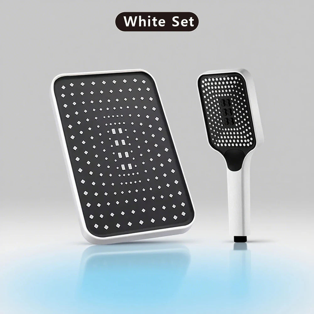 Large Flow High Pressure Shower Head Spray Bathroom Rain Shower Silicone Water-saving Nozzle Pressurization Handheld Accessories