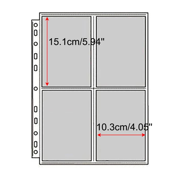 A4 Binder Photocards Holder Kpop Photo Card Page 2/3/4/9/10 Pocket Sleeves PVC Free Photo Album Refills 4x6 10x15 Pocket Sleeves