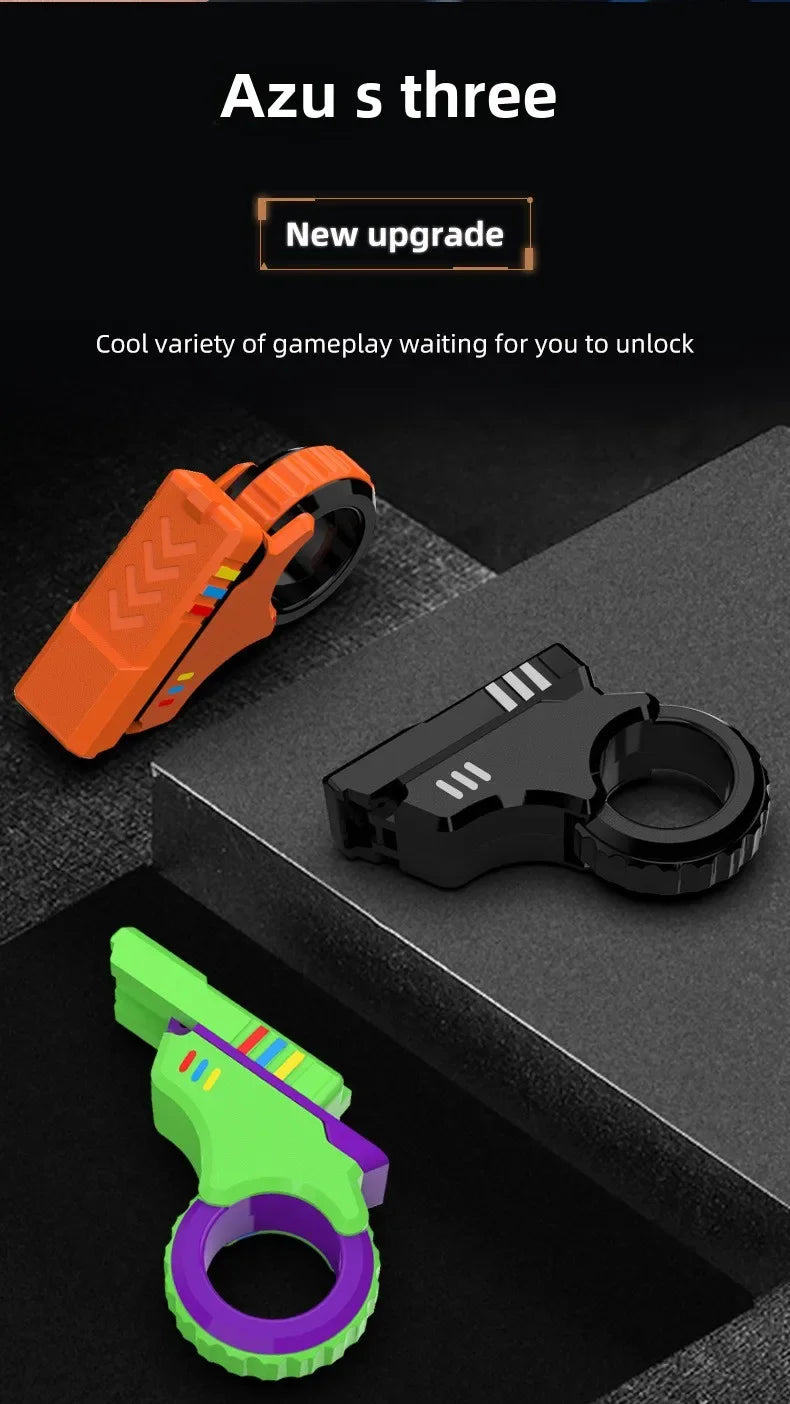 Rotary Finger Sliders Fidget Toy Office Pressure Relief Slider Ratchet Finger Fidget 3D Printed Fidegt Toys Fingertip Textured