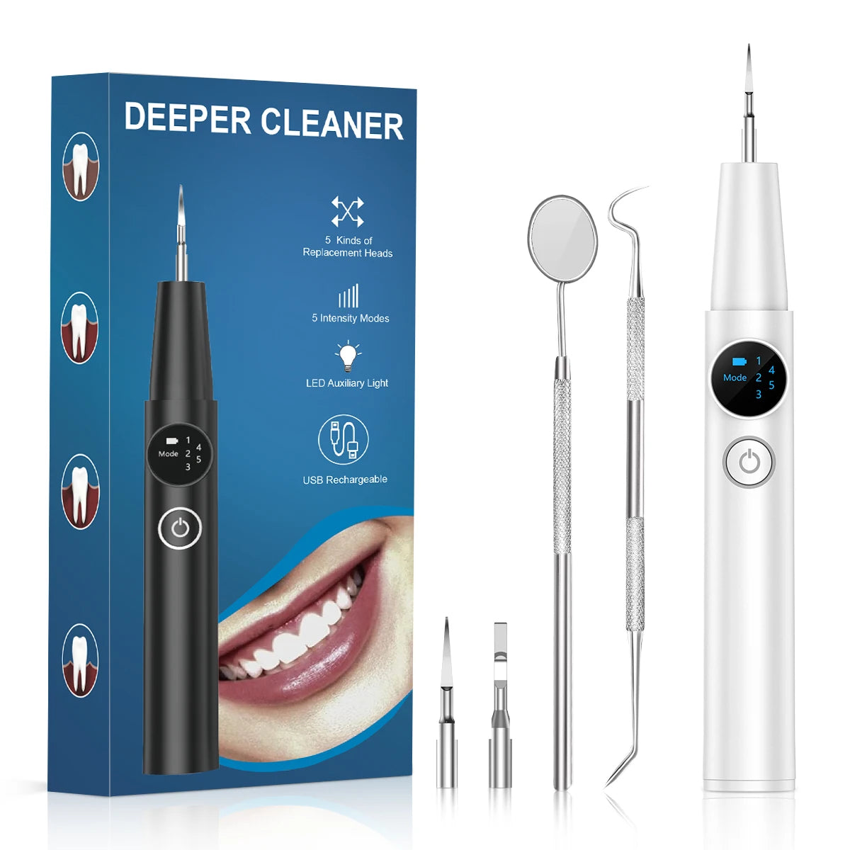 Electric Dental Tartar Remover Ultra Sonic Dental Calculus Remover Plaque Removal for Teeth Dental Scaler Tartar Eliminatorr