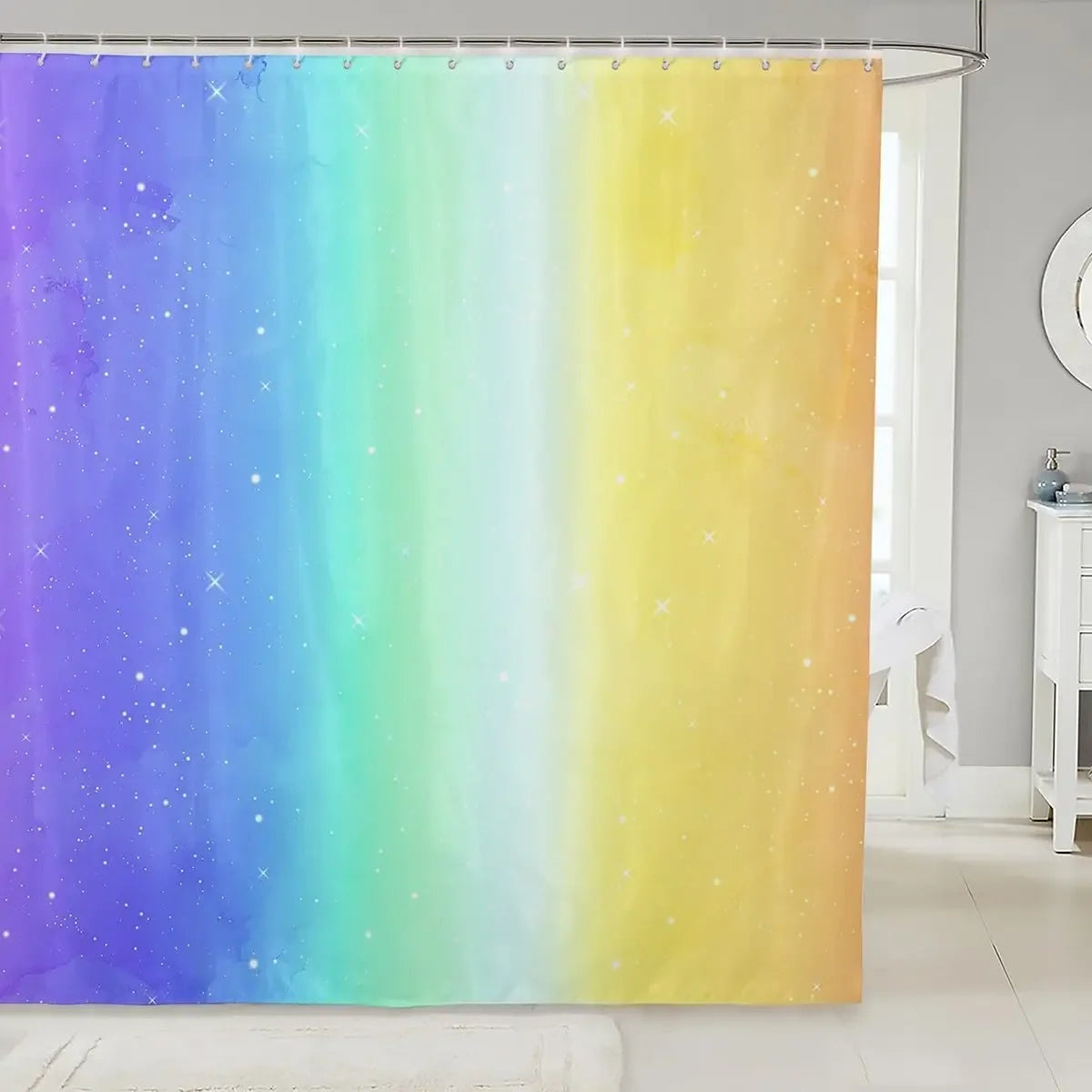 Dachshund Shower Curtain Kids Cute pet Dog Bathroom Shower Liner for Teens Puppy Bath Curtain Waterproof Waterproof Polyester