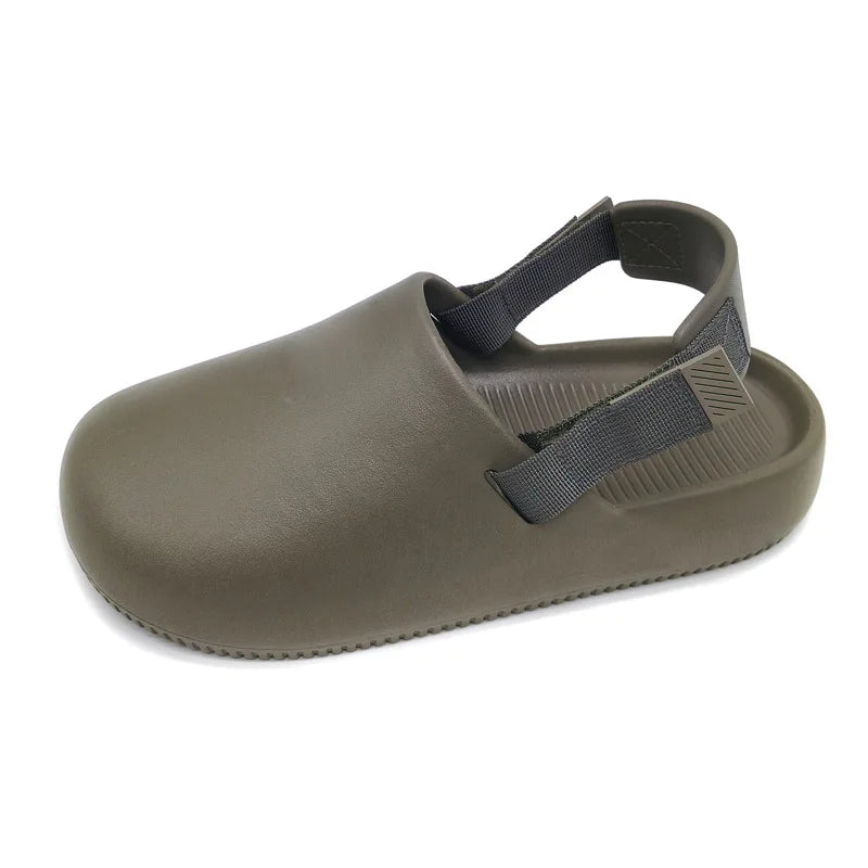 2026 Autumn New EVA Baotou Slippers for External Use, Couple Half Slippers, Non slip, Can be worn externally