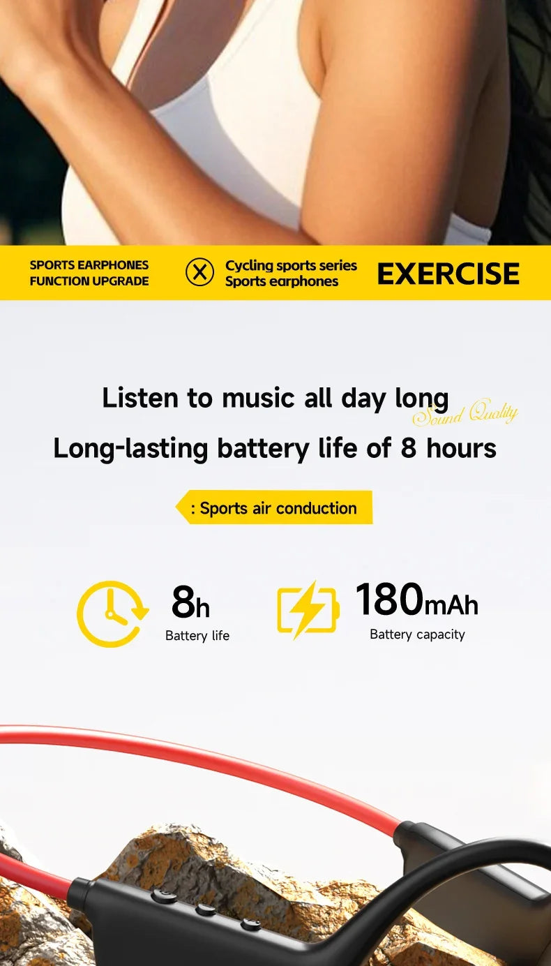 New Bone Conduction Headphones IPX8 Waterproof MP3 32GB Bluetooth5.4 Wireless Headphones With Mic Swimming Sports Fitness 2026