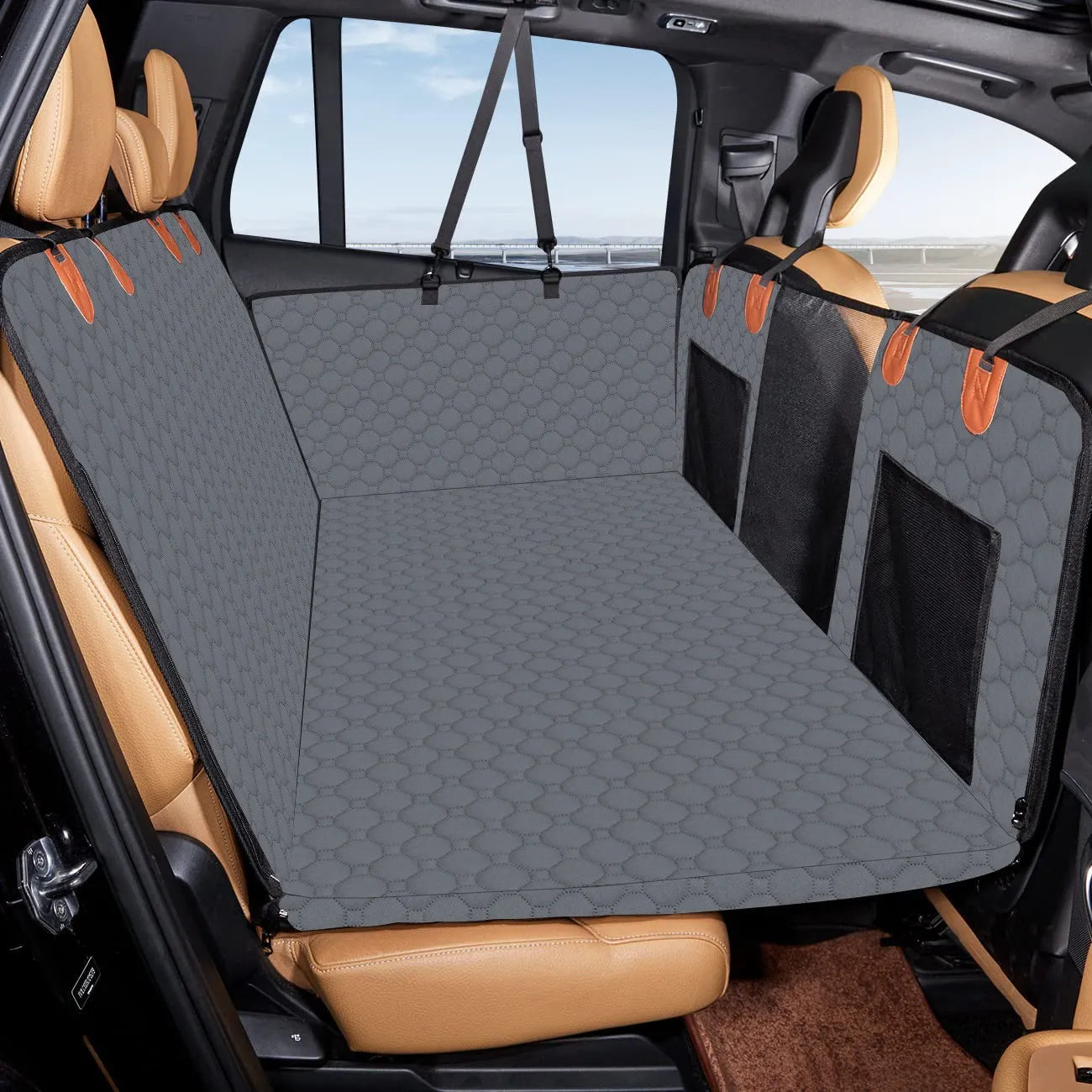 Winter Removable Car Seat Cover Back Seat Extension Dog Pad Waterproof Scratch Proof Nonslip Hammock Rear Seat Cushion for Pet