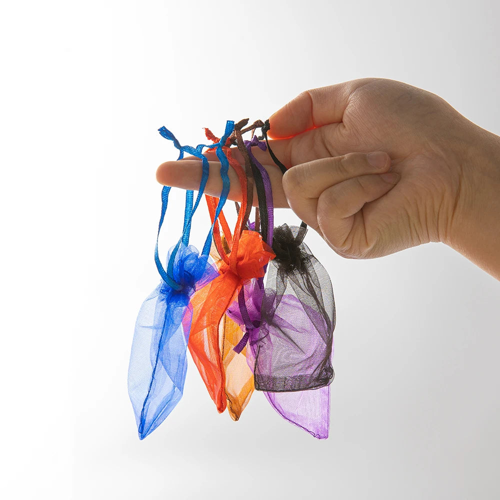 50Pcs Sheer Organza Gift Drawstring With Jewelry Pouches Display Packaging Christmas Candy Wedding Party Festival Gauze Bags