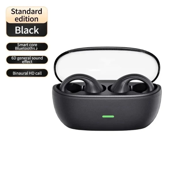TWS Bluetooth Wireless Headphones Clip Ear Music Noise Canceling Headset HD Call Sports Gaming Earphones for all smartphones