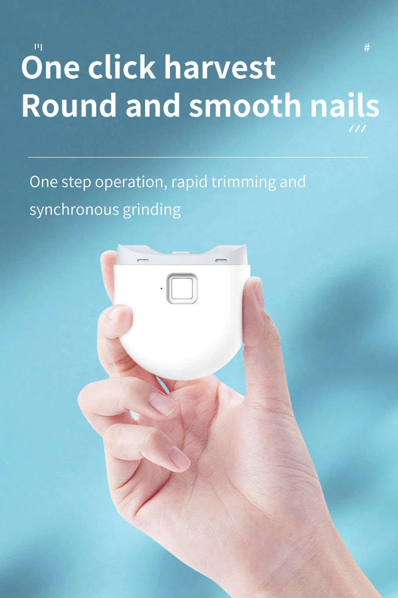 Rechargeable Automatic Electric Nail Trimmer – Grinding + Polishing + LED Light, Manicure Tool for Baby & Adult