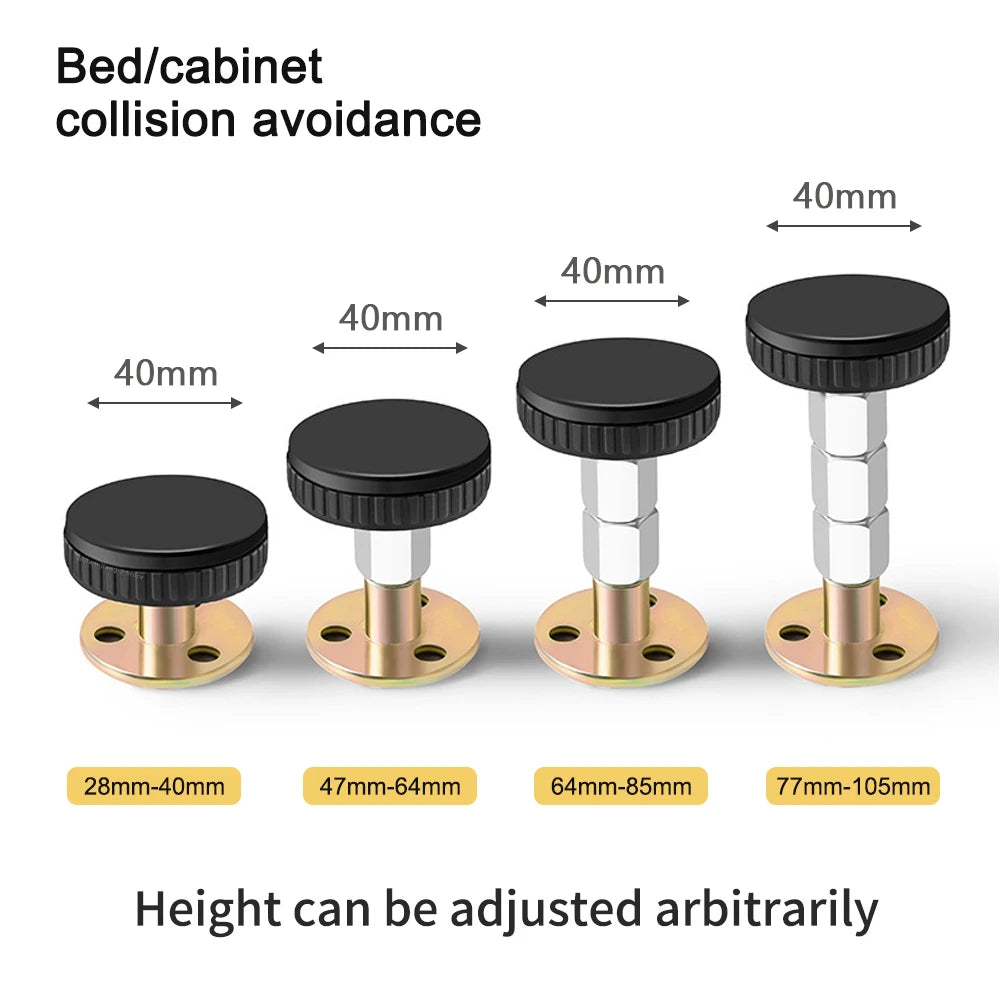 Shock Mount Tools Adjustable Threaded Bed Shock Hardware Furniture Cabinet Stabilizers Headboard Stoppers Self-Adhesive Fixed