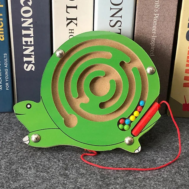Montessori Educational Toys Children Magnetic Track Maze Balance Board Wooden Puzzle Game Baby Toys