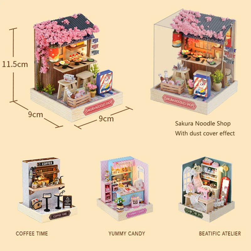 New Miniature Doll Houses DIY Small House Kit Making Room Toys Home Bedroom Decorations With Furniture Wooden Craft DollHouses