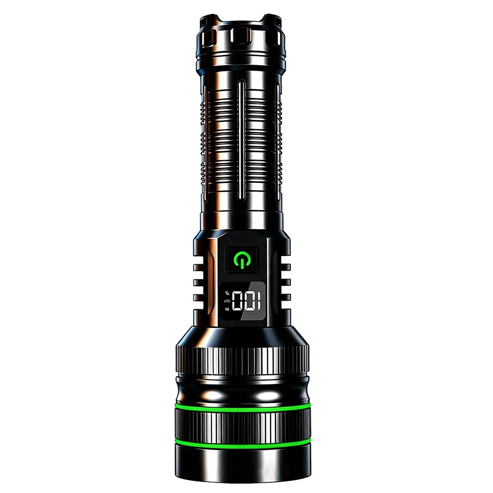 hit product long-range kilometer ultra bright flashlight, outdoor waterproof high-power strong light flashlight, rechargeable