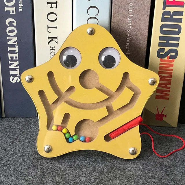 Montessori Educational Toys Children Magnetic Track Maze Balance Board Wooden Puzzle Game Baby Toys