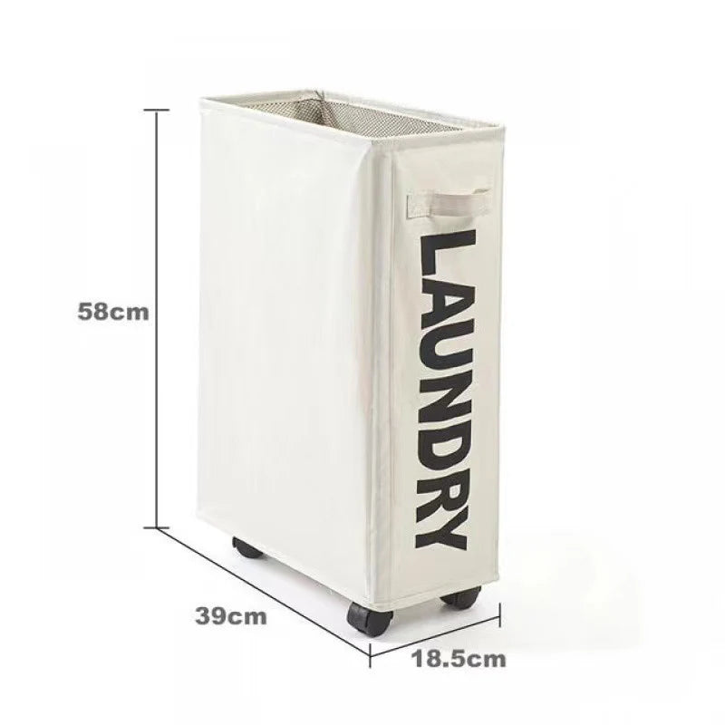 Laundry Basket with Wheels Large Capacity Yoga Mat Storage Basket Multifunctional Foldable Waterproof Dirty Clothes Storage Bag
