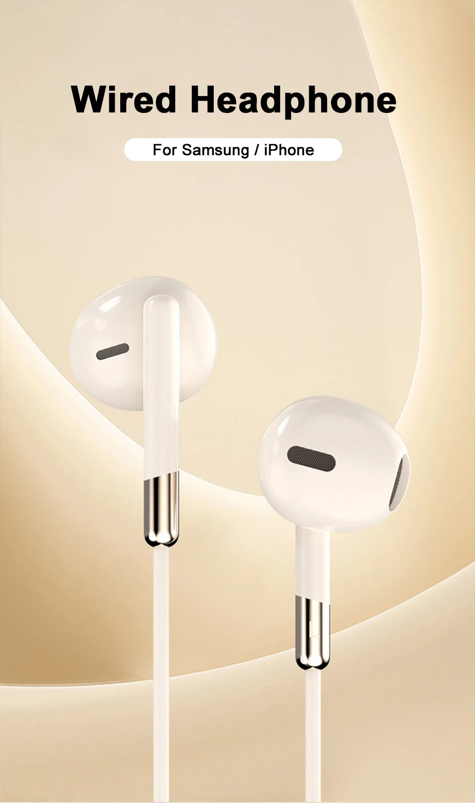 Type-C 3.5mm Jack Wired Headphones With Microphone For Samsung Galaxy S25 S24 S23 S22 S21 Ultra Note 20 10 USB-C Wired Earphones