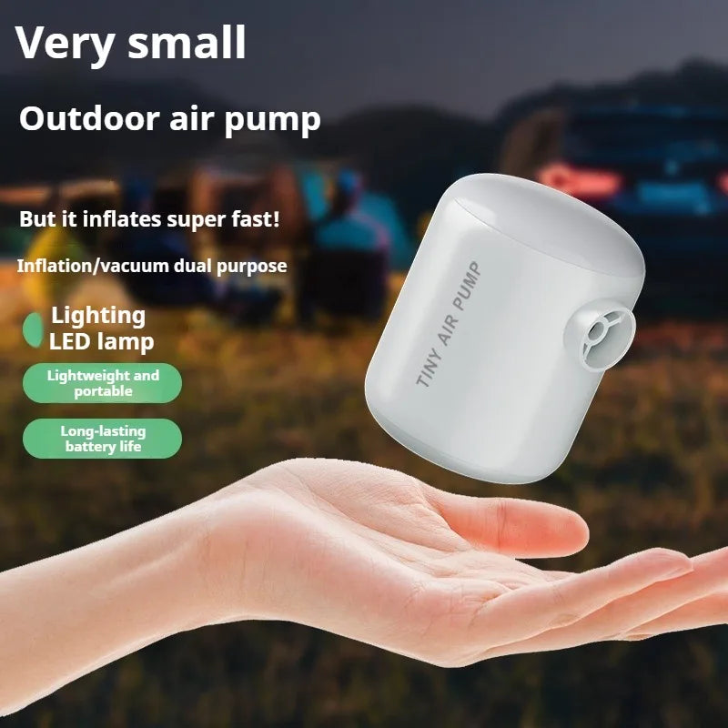 Mini Air Pump Portable Electric Inflator Pump for Air Mattresses Inflate Deflate Beds Swimming Ring Outdoor Camping Pump
