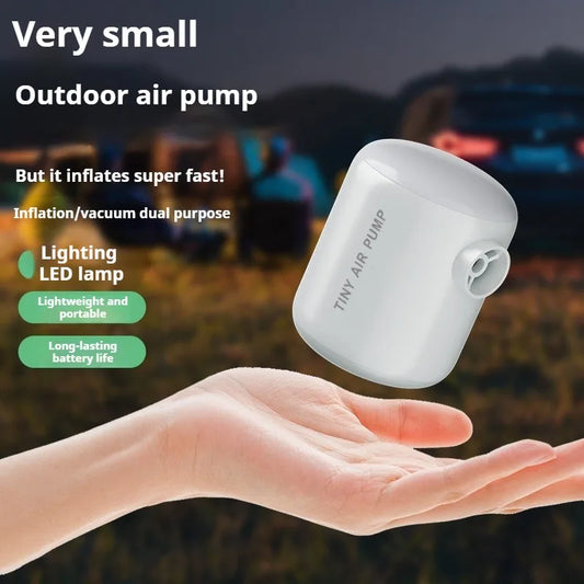 Mini Air Pump Portable Electric Inflator Pump for Air Mattresses Inflate Deflate Beds Swimming Ring Outdoor Camping Pump