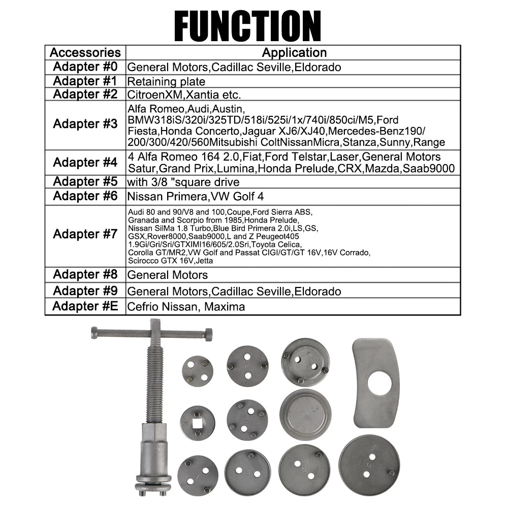 12PCS/13PCS/18PCS/21PCS/22PCS Durable And Reliable Convenient Rewind Back Brake 1 Set Car Disc Brake Caliper