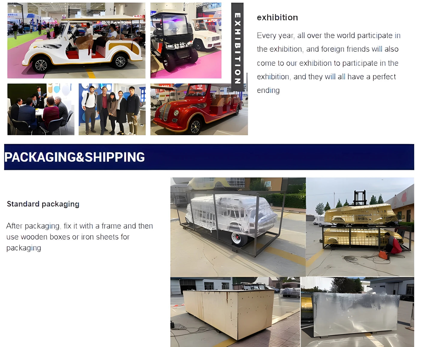 Classic Luxury Retro Electric Car for Adults 4 Wheels Low Speed Special Transportation Vehicle Long Endurance Lithium Battery