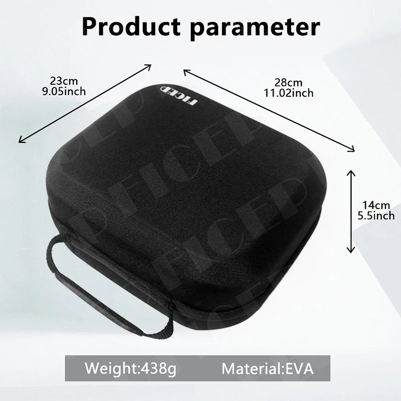 FICEP Bag For Oculus Quest 2 /Meta Quest 3/ Pico 4 Case Portable Boxes VR Headset Travel Carrying Case Hard EVA Storage Box Bag
