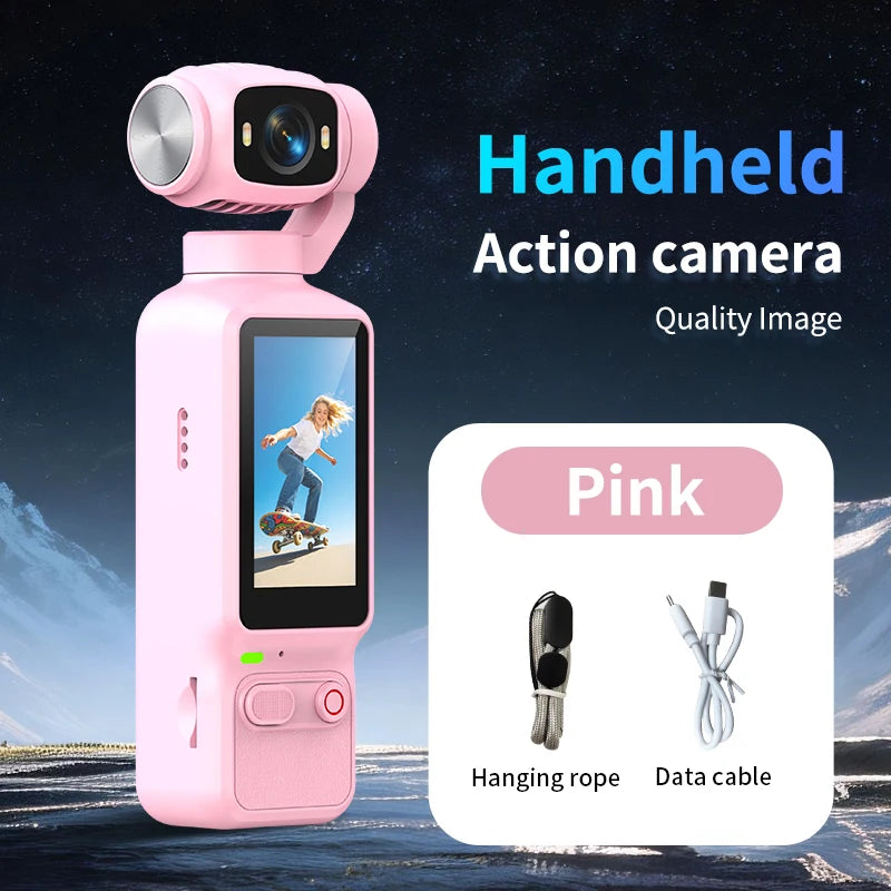 Lenovo HD 4K Action Camera 180° Rotatable For Vlog YouTube Tiktok Girls Record Life Video Recording Entry Portable Action Camera