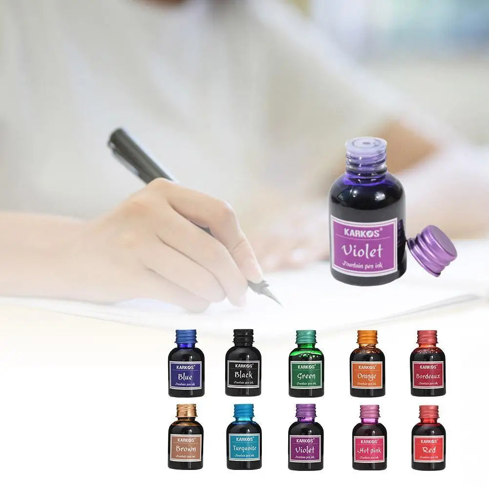30MlL Pure Colorful Fountain Pen Ink Universal Refill Ink Stationery School Brand New Product Peace And Happiness