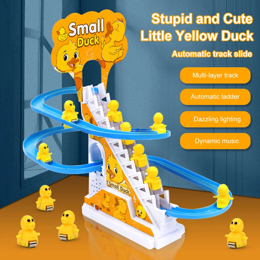 Duck Stair Climbing Toy Assembly Design Electric Duck Stair Toy Exercise Hands On Skills Small Duck Climbing Toys Birthday Gifts