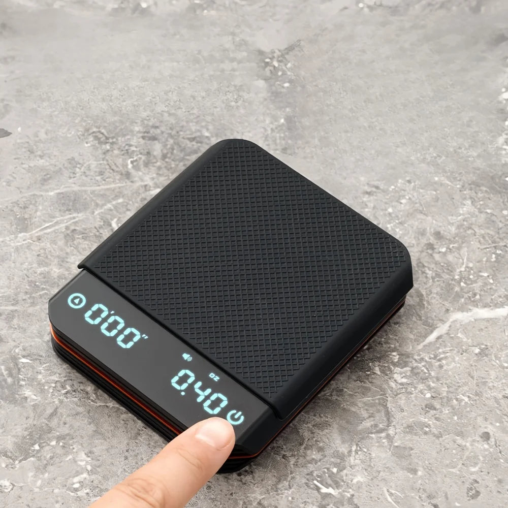 Mini Coffee Scale with Pad LED Display USB Charge Timed Portable High Precision Professional Home Kitchen Cafe CoffeeAccessories