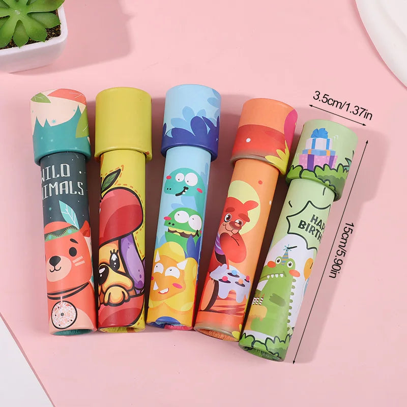 5/10pcs Rotating Kaleidoscope Science Toys for Kids Birthday Party Favors Goodie Pinata Fillers Classroom Rewards Baby Shower