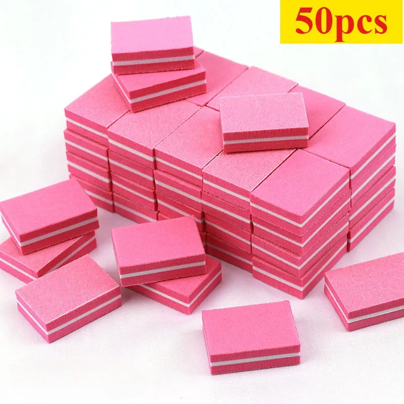 10-100psc Mini Buffing Sanding Files Block Pedicure Care Nail Art Buffer Polish Manicure Pedicure Nail File Tools Nail Charm new
