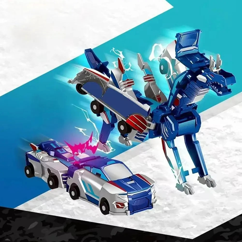 Ultimate Unicorn 2-in-1 Magnetic Car Toy, Transforming Robot for Kids, Inertial Sliding Racing Car, Impact Deformation DIY Toy