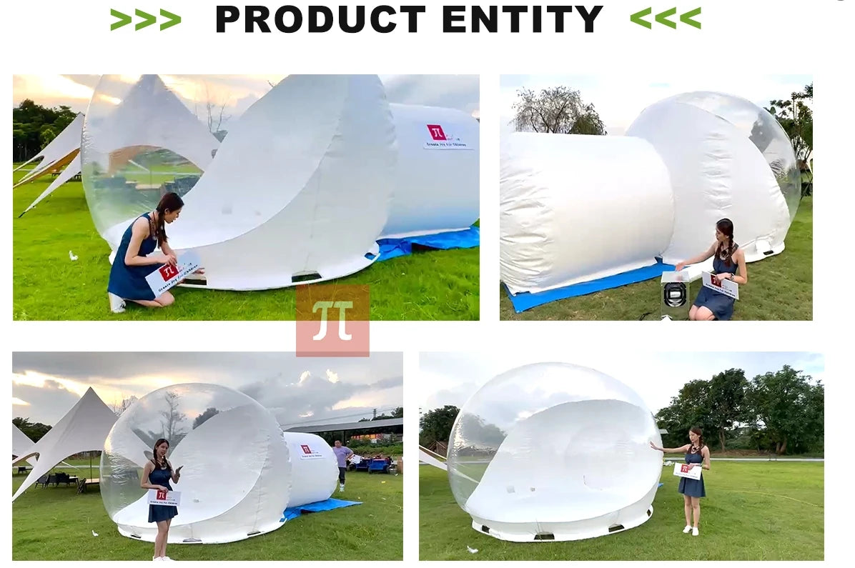 Outdoor Inflatable Bubble House Spherical Tent Transparent Starry Sky Bubble Tent Waterproof PC Material Perfect for Activities