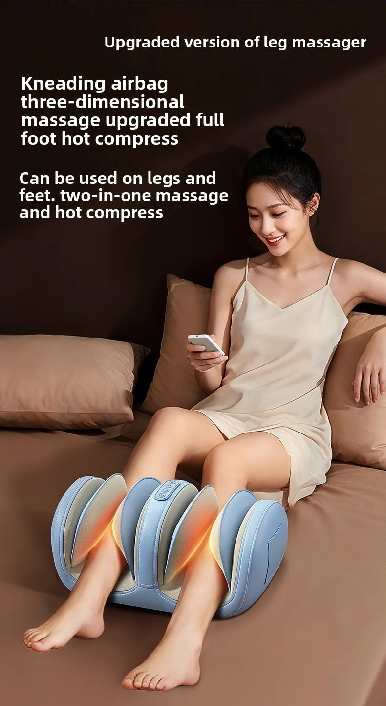 Air Pressure Leg Massager Foot Massage Multi-functional Widened Kneading Squeeze Deep Relaxation Calf With Remote Control