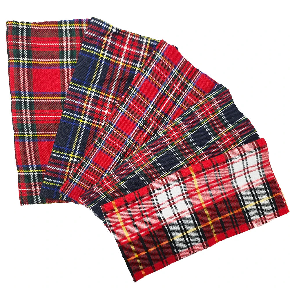 Teramila 25x25cm5-6PC/Lot Polyester-Cotton Plaid Patchwork Printed Cloth Sewing Quilting Fabric Needlework DIY Handmade Material