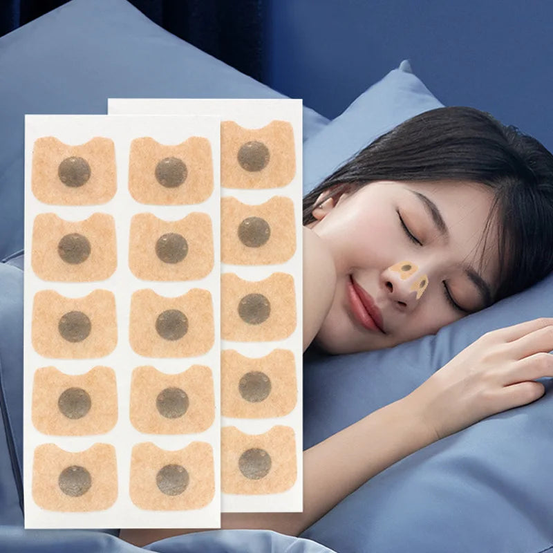 30/90/180/300Pcs Nose Breathing Patches Magnetic Suction Iron Nasal Strips Increase Air Improve Sleeping Reduce Snoring Tools
