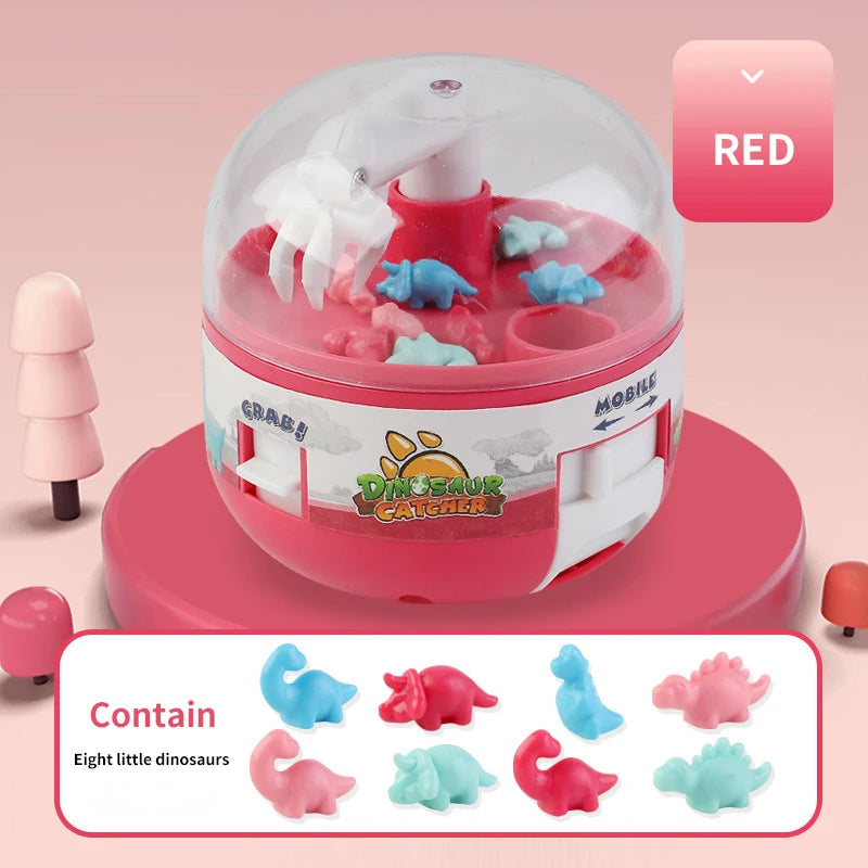 Kids Mini Gacha Machine Catching Dinosaur Machine Clamping Doll Parent Child Interactive Toy
