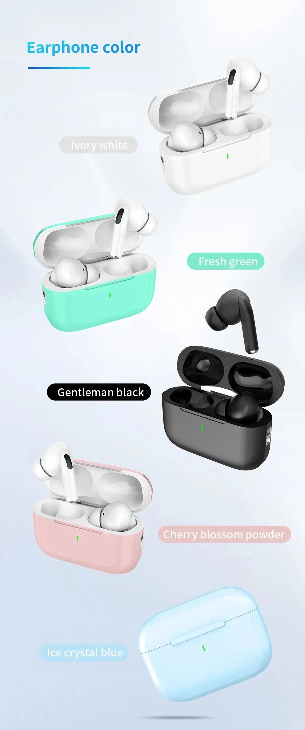 Air Pro ANC Wireless Earphone Bluetooth Headsets Pro 2 Active Noise Cancellation Wireless Charging TWS Earbuds Stereo With Box