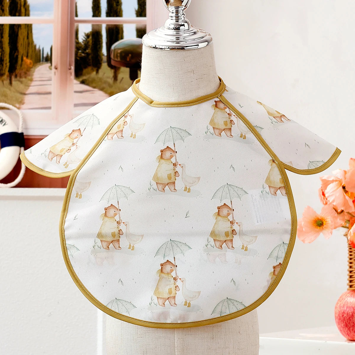 Kangobaby #My Soft Life# New Waterproof Baby Sleeveless Feeding Bib Fashion Full Body Cover