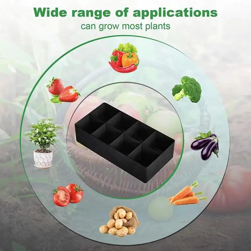 Raised Garden Bed Black Grow Bag for Vegetable Flower Planter Reusable Breathable Felt Bag for Indoor Balcony Outdoor