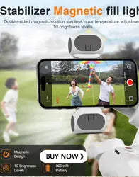 Magnetic Mini LED Ring Light Selfie Light For iphone 16 Pro/16 Pro Max/15 Pro/15 Pro Max/14 Pro /13 Pro Max For Streaming TikTok