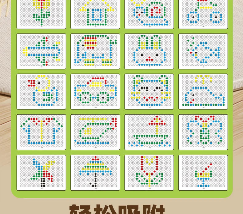 New Kids Magnetic Beads Doodle Board with Puzzle Pen  Drawing Toys  for Children 3-8 yearsMontessori Game Education Gift