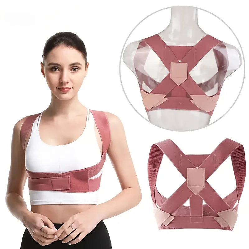 Hunchback Corrector Straight Back Open Shoulder Lumbar Spine Correction Belt Elastic Invisible Back Straightening Unisex