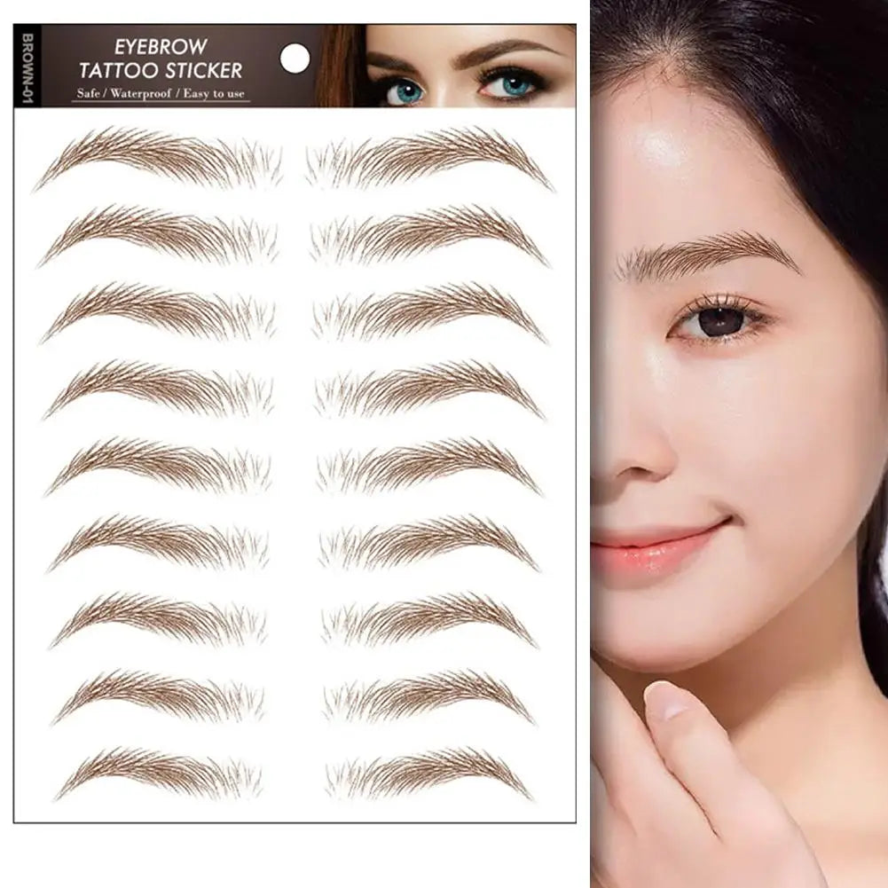 6D Hair Like Eyebrows Stickers Makeup Waterproof Eyebrow Eyebrow Long Natural Hair-liked Authentic Eyebrow Tattoo Sticker