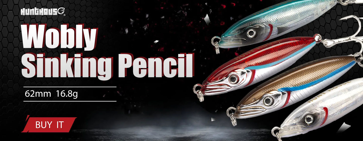 Hunthouse Trout Fishing Lure Sinking Jerkbait 70/80/105mm 7/8.5/18.5g Artist Minnow Sea Fishing Bait Twitch Hard Lure For Bass