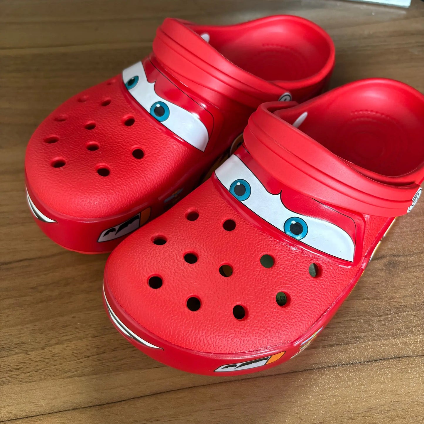 2026 Mcqueen Cartoon Slippers - Waterproof Eva Outdoor Sandals With Breathable Holes, Adult Casual Beach Shoes